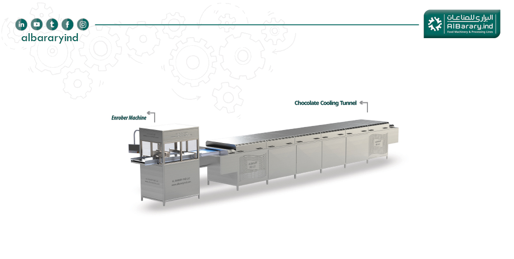 Chocolate Enrober Line for industrial chocolate coating