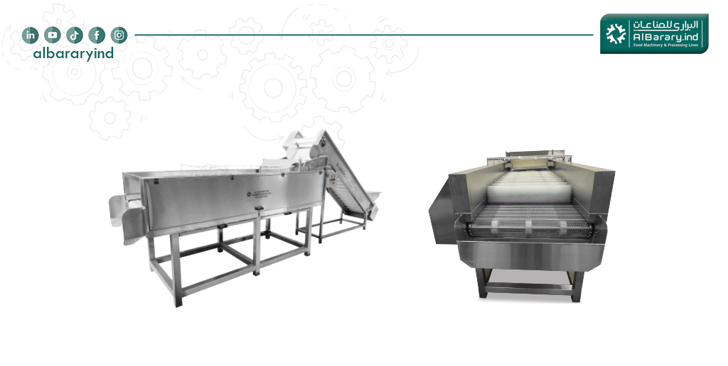 Dates Cleaning and Polishing Line operating in date processing factory