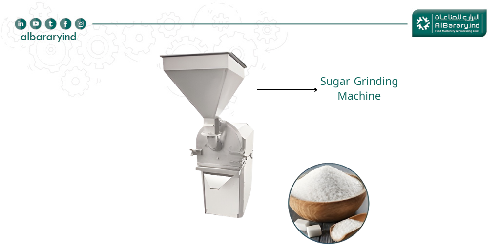 Sugar Grinding Machine installed in industrial food factory