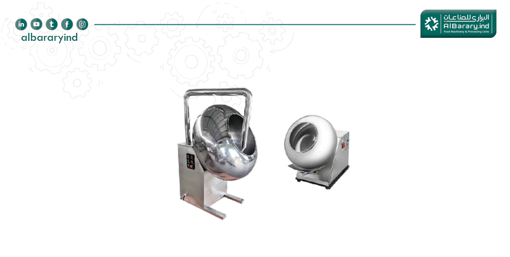 Chocolate Coating Machine for nut enrobing with adjustable conveyor and food-grade stainless steel